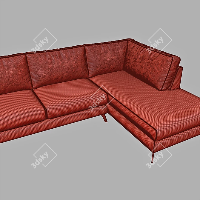 Athena Corner Kaza Sofa | Stylish and Spacious 3D model image 4