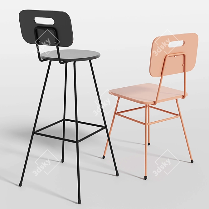 Delo Design Norm Chair 3D model image 2