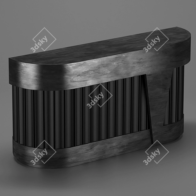 Modern Reception Desk - Sleek Design 3D model image 1