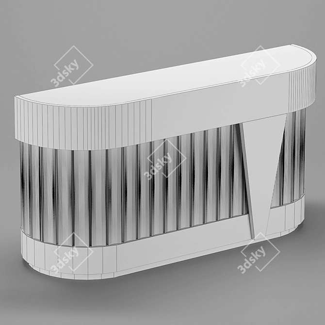 Modern Reception Desk - Sleek Design 3D model image 4