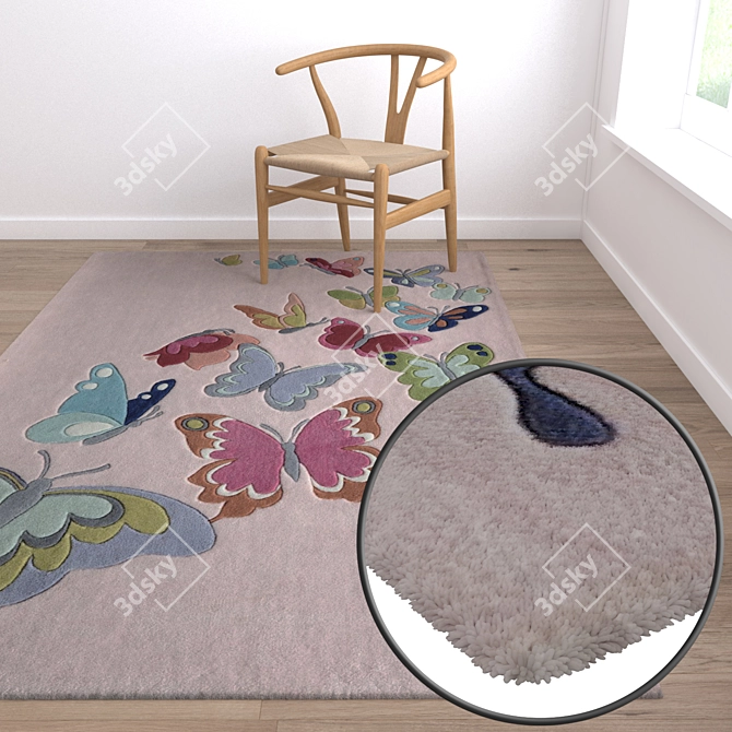 High-Quality Carpet Set 3D model image 5
