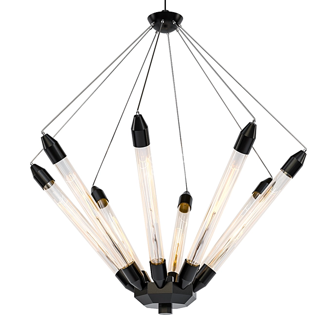 Elegant Kroon 7 Pendant Light 3D model image 1