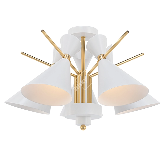 Title: Apart Ceiling Chandelier with Adjustable Arms 3D model image 1