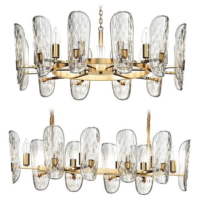 Elegant Candela Chandelier 3D model image 1