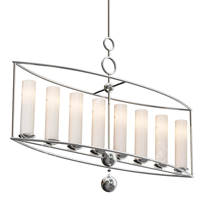 Cameron 8-Light Bronze Chandelier 3D model image 1