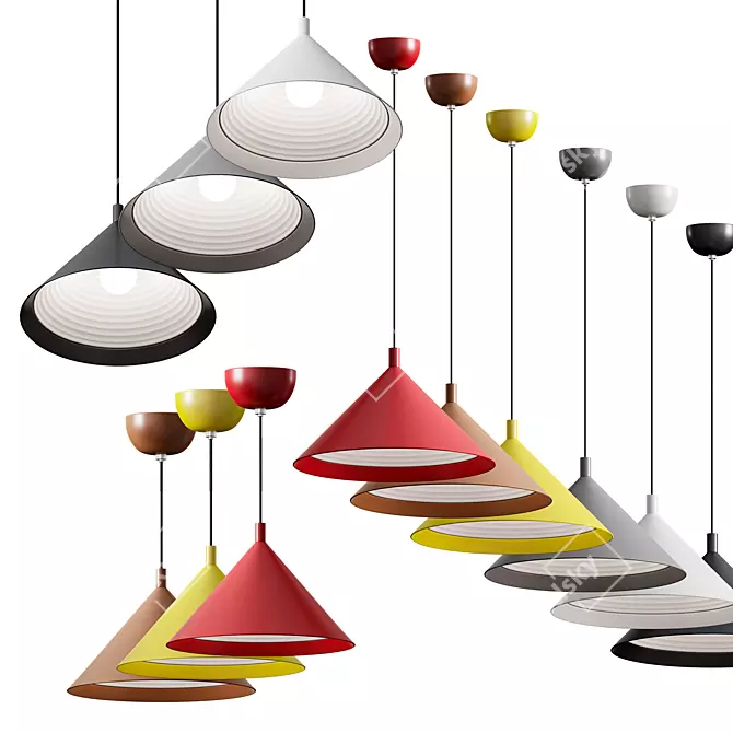 CONO Pendant Light: Sleek Aluminum Design 3D model image 2