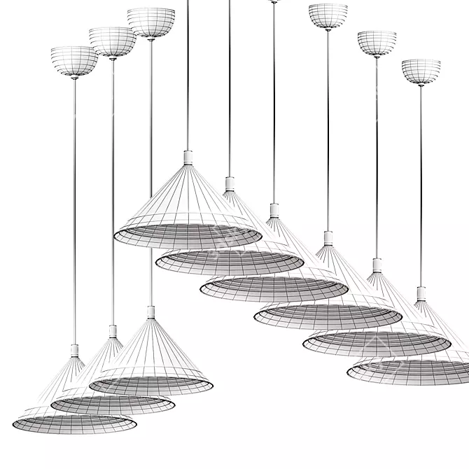 CONO Pendant Light: Sleek Aluminum Design 3D model image 3