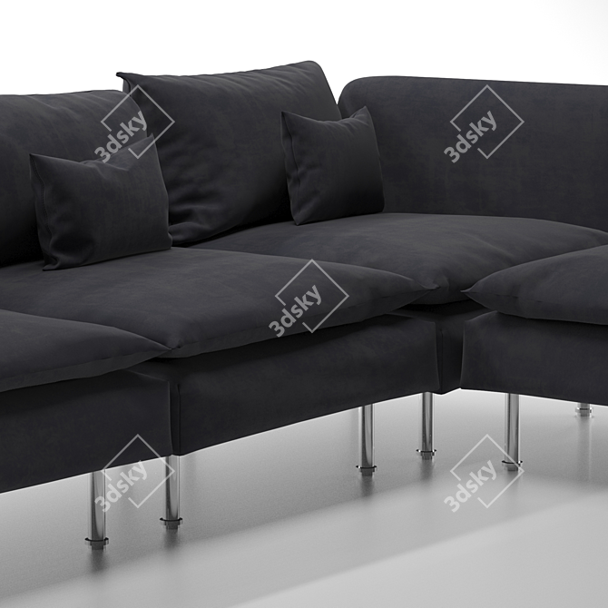 Modern Ikea SÖDERHAMN Sectional for Stylish Living 3D model image 8