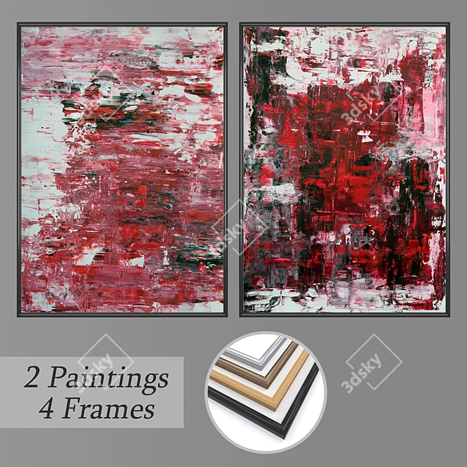 Elegant Wall Art Set - No 1730 3D model image 1