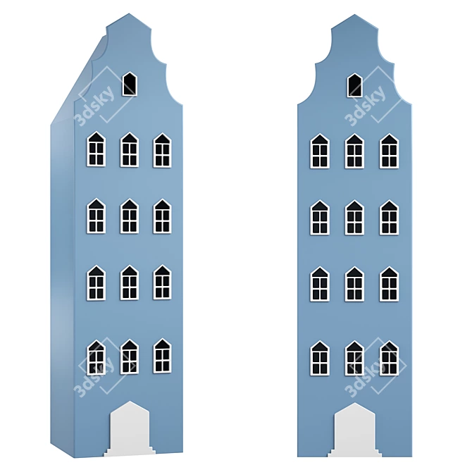 Zamburg S230 Children's Wardrobe-House 3D model image 1