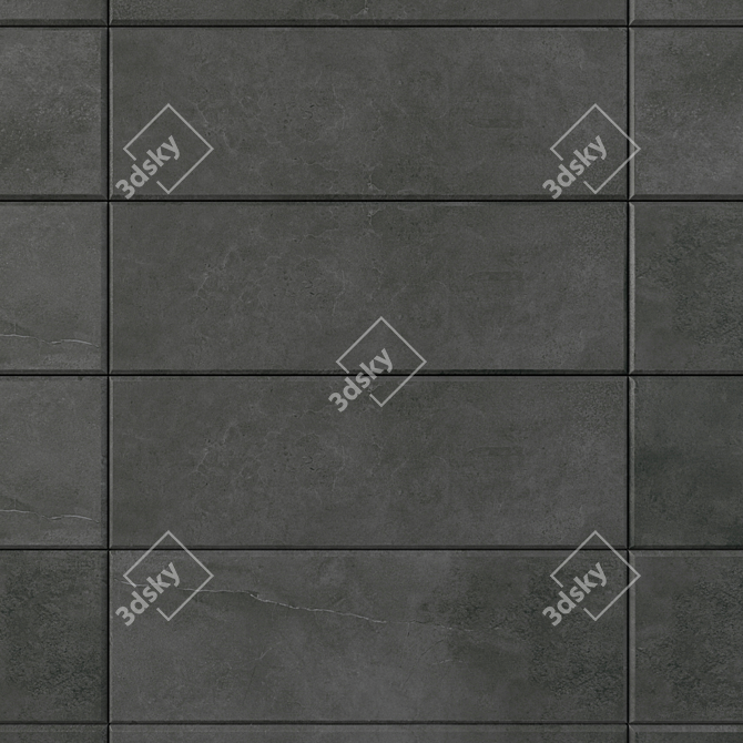  Stylish Concrete Wall Tiles 3D model image 2