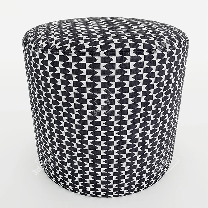 La Redoute Semeon Fabric Pouf 3D model image 2