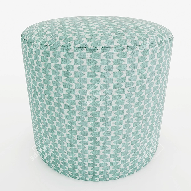 La Redoute Semeon Fabric Pouf 3D model image 3