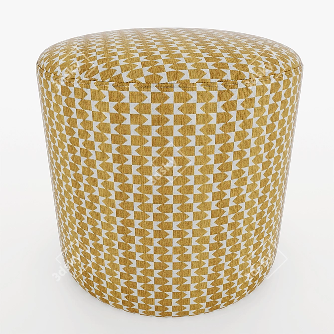 La Redoute Semeon Fabric Pouf 3D model image 4