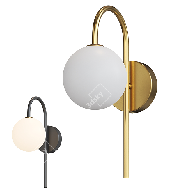 Elate Matte Pendant Lamp 3D model image 1