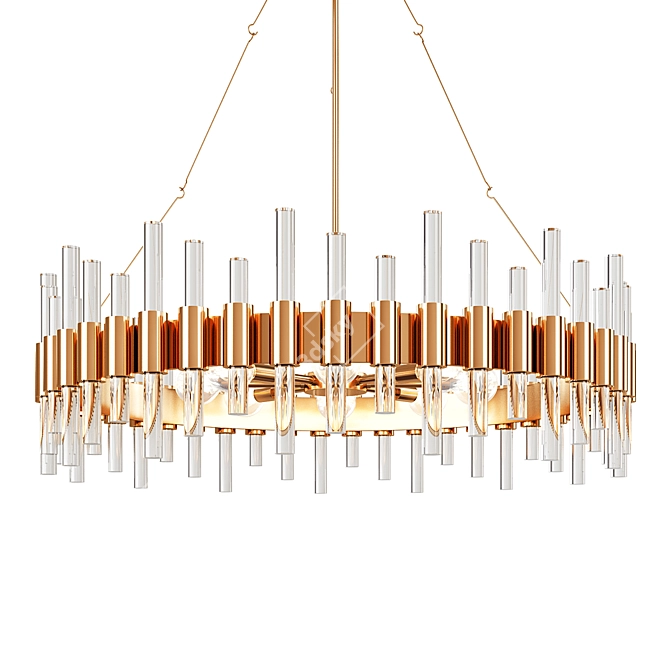 Elegant Haskell Chandelier: Timeless Illumination 3D model image 1
