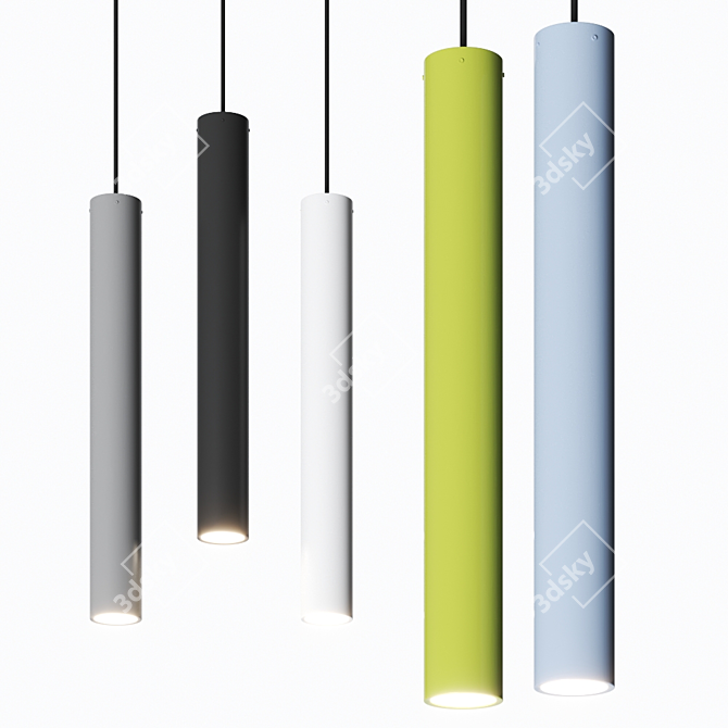 Title: Lively Lime Pendant Lamp 3D model image 1