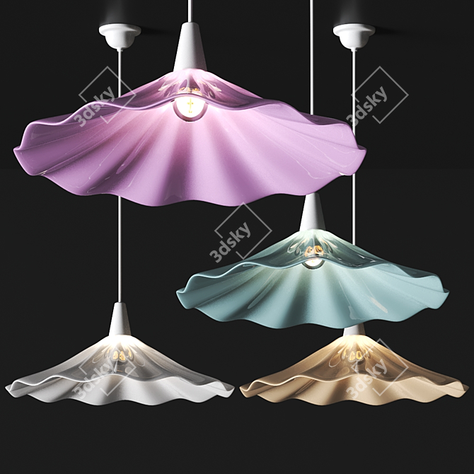 Sophisticate Sand & Taupe Pendant 3D model image 1