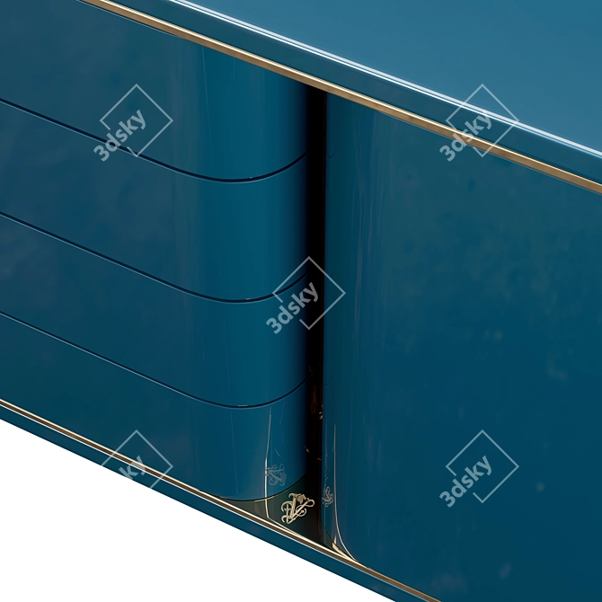 Luxury Donegal High Unit - Polish Lacquered Wood 3D model image 2