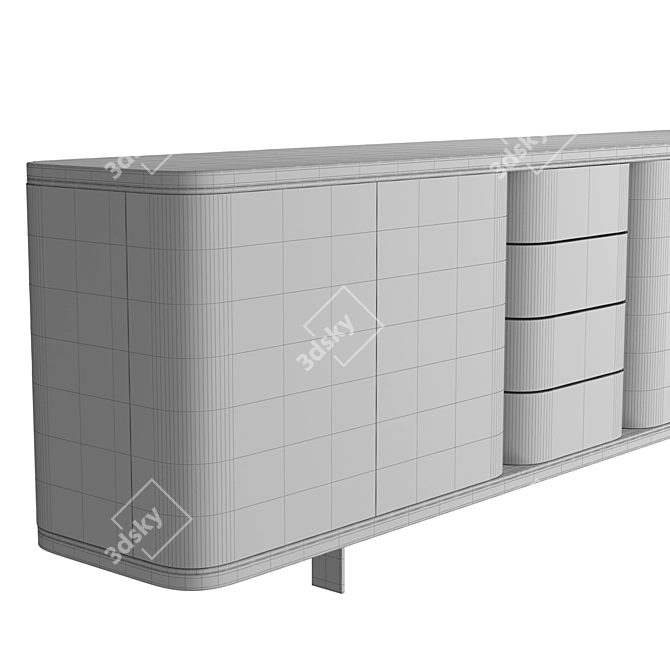 Luxury Donegal High Unit - Polish Lacquered Wood 3D model image 5