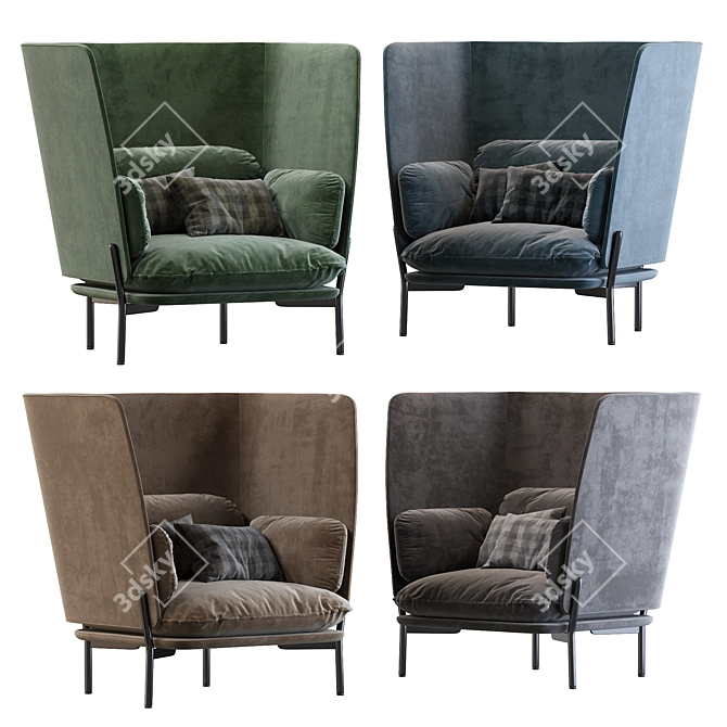 Cloud High Back LN5: Luxury Danish Design 3D model image 1
