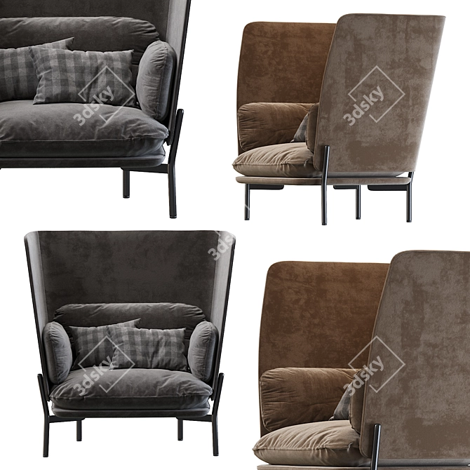 Cloud High Back LN5: Luxury Danish Design 3D model image 3