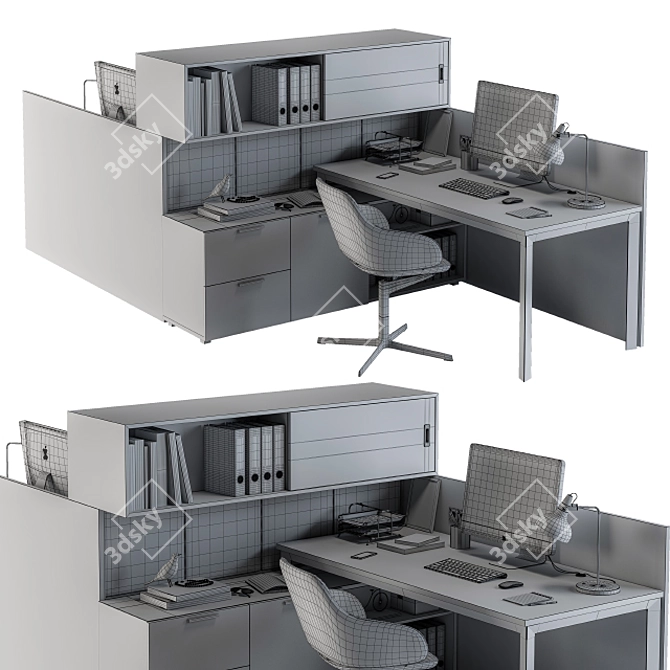 Modern Office Employee Set - 09 3D model image 5