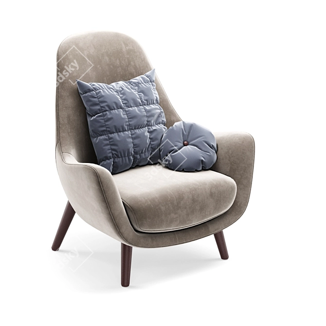 Luxurious Poliform Mad King Armchair 3D model image 2