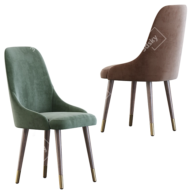 Luxdeco Torre Adima Side Chair: Elegant and Stylish Seating Solution 3D model image 2