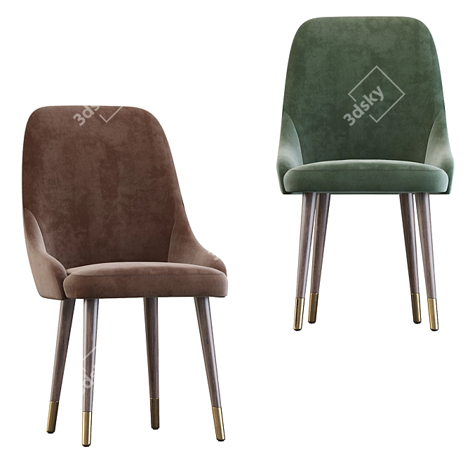 Luxdeco Torre Adima Side Chair: Elegant and Stylish Seating Solution 3D model image 4