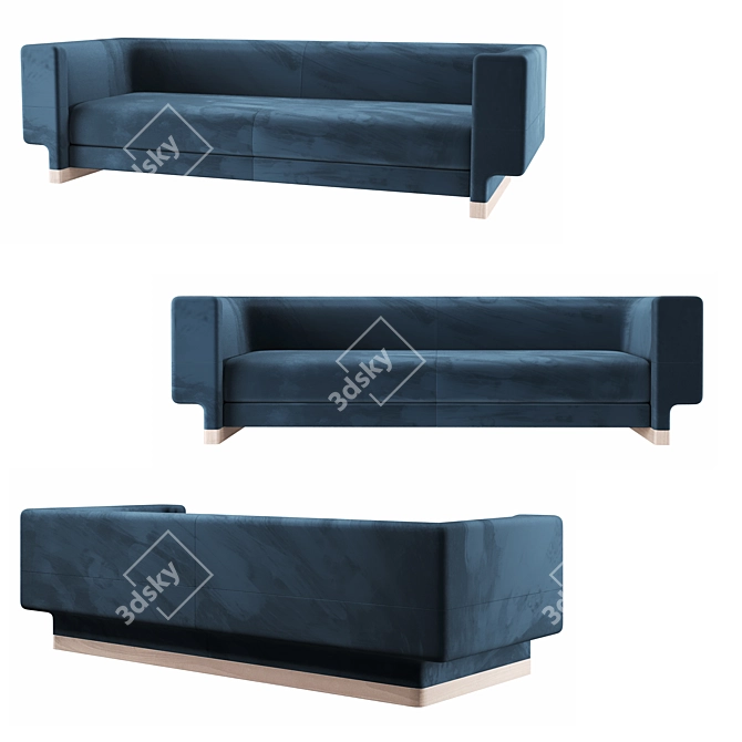 Elegant Elissa Sofa: Modern Design 3D model image 1