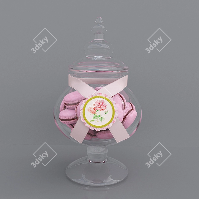 Sweet Delights: Candy Jars & Marshmallows 3D model image 4