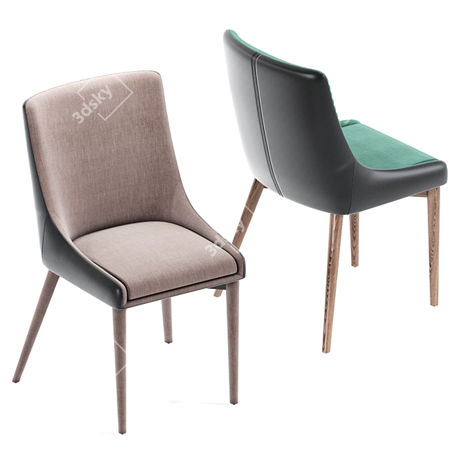 Stylish Blaisell Parsons Chair Set 3D model image 2