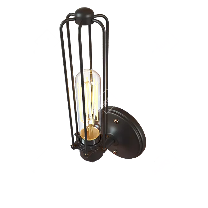 Title: Loft It Modern Black Metal Pendant 3D model image 2