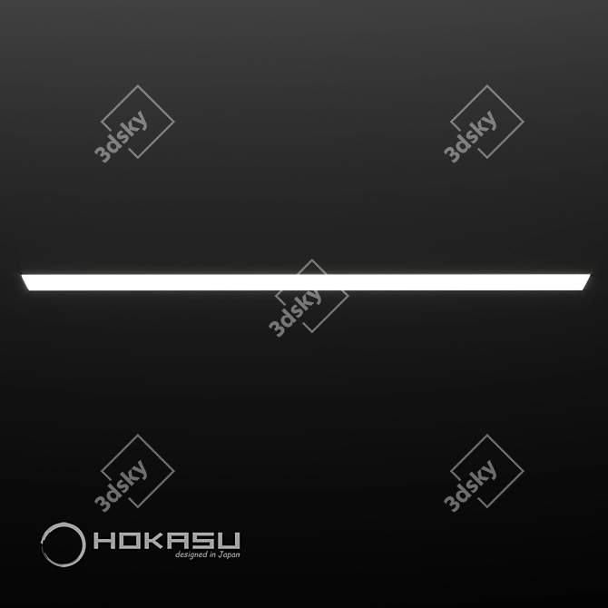 Sleek Edgeless Linear Luminaire - HOKASU 49/32 3D model image 5