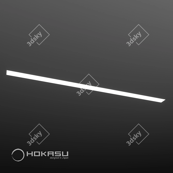Sleek Edgeless Linear Luminaire - HOKASU 49/32 3D model image 6