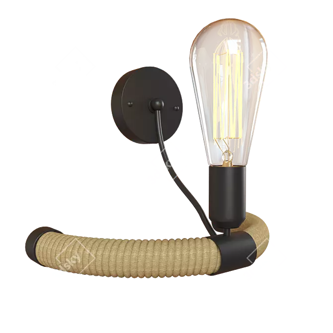 Loft IT Vintage Black Pendant Light 3D model image 1