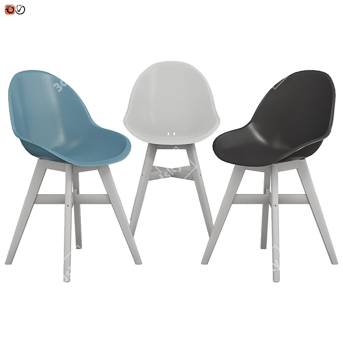 Modern Minimalist Chair: FANBYUN 3D model image 1