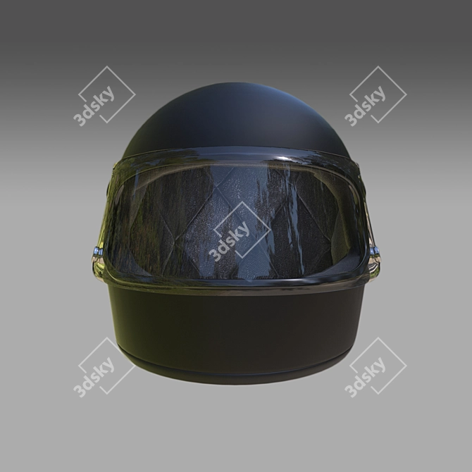 Sleek Motorcycle Helmet - High/Low Poly 3D model image 7