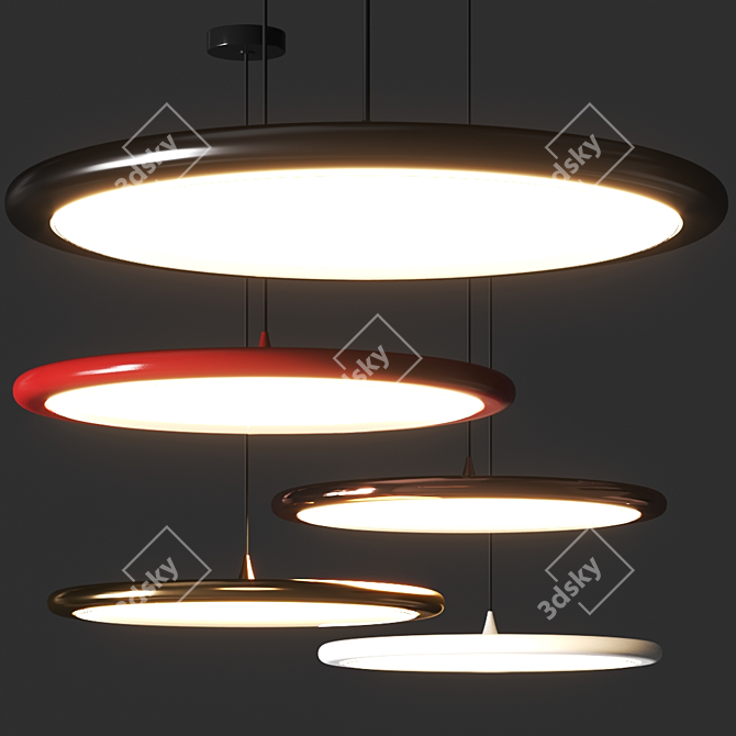 Italian Design Bilancella Pendant Lamp 3D model image 1