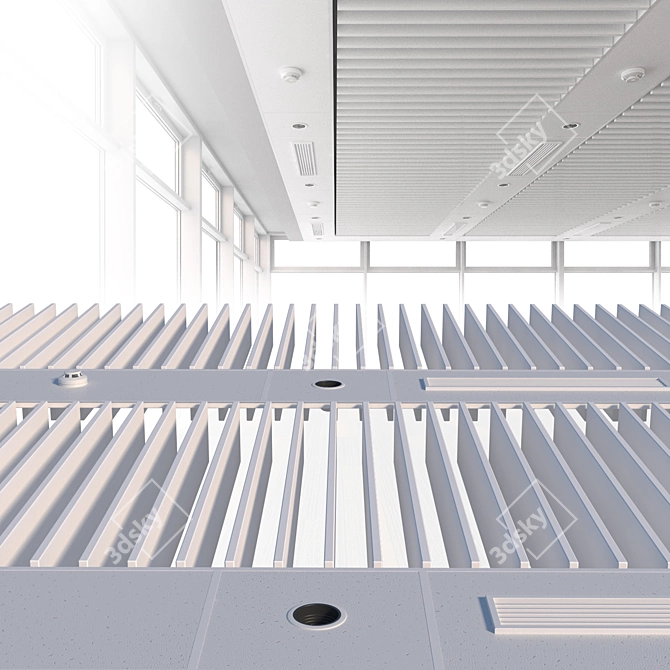 Versatile Acoustic Ceiling System 3D model image 3