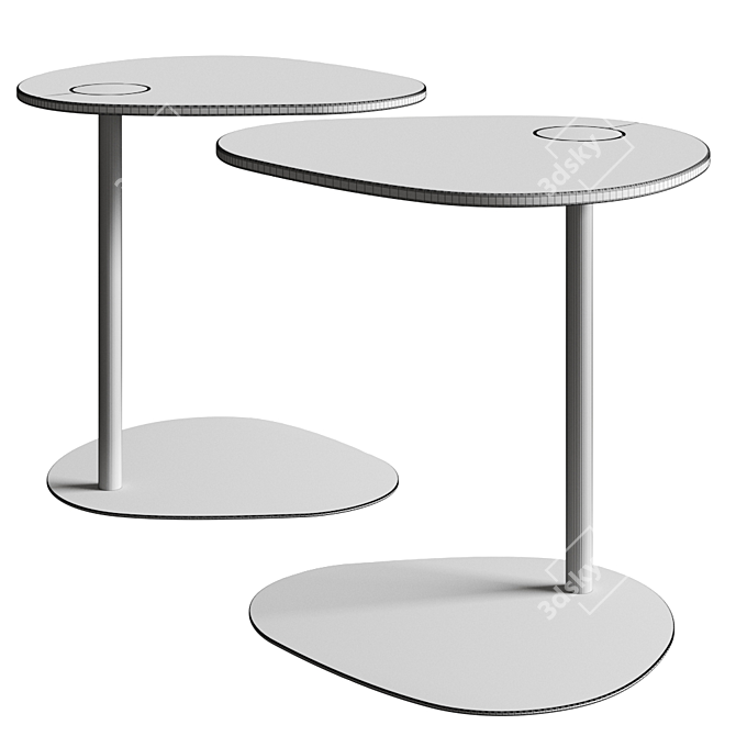 Minimalist Italian Coffee Table: Hug by MEMEDESIGN 3D model image 2