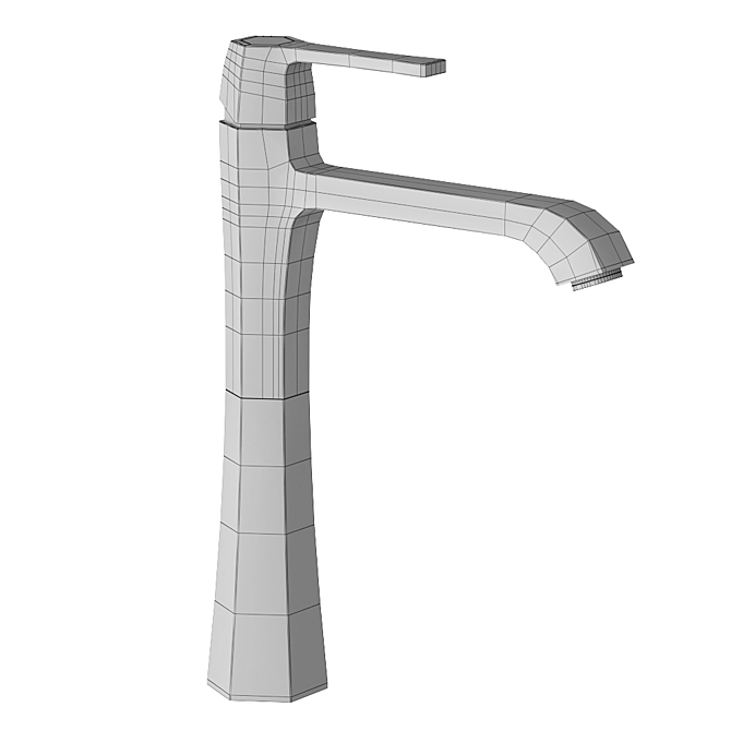 Chérie Tall Basin Mixer: Chrome, Gold, Rose Gold 3D model image 2