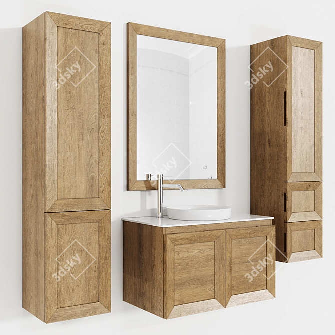 Eban Chiara Vanity Unit Set 3D model image 1