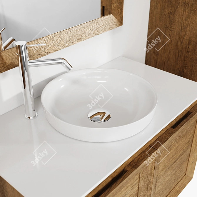 Eban Chiara Vanity Unit Set 3D model image 2