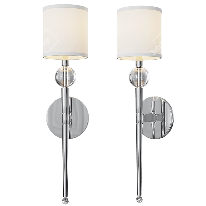 Rockland Faux Silk 1-Light Pendant 3D model image 1