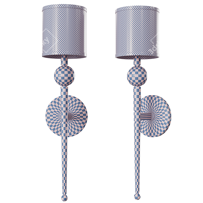 Rockland Faux Silk 1-Light Pendant 3D model image 2