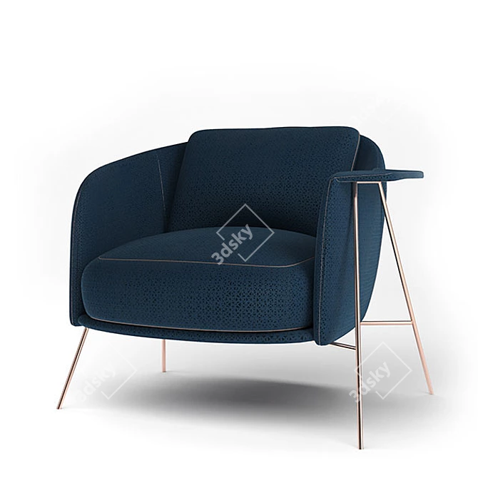 Saba Kepi Armchair: Modern Elegance 3D model image 2