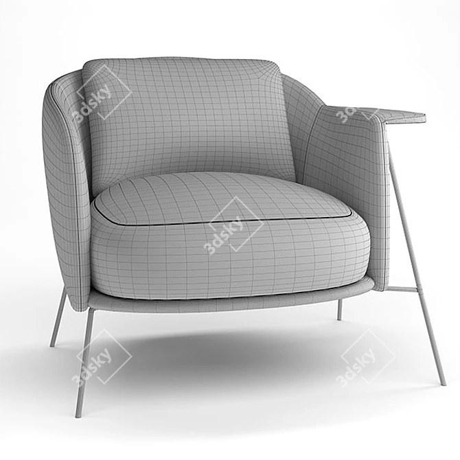 Saba Kepi Armchair: Modern Elegance 3D model image 4