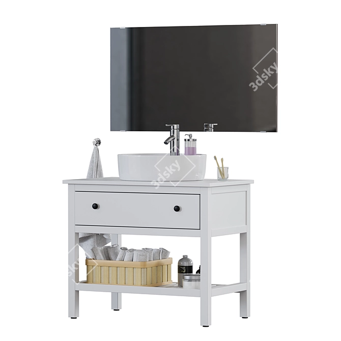 Modern Bathroom Furniture Set: HEMNES / TORNVIKEN 3D model image 1